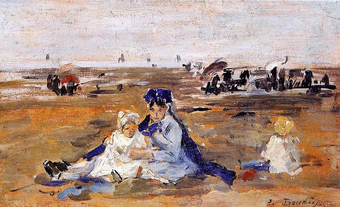 a nanny on the beach 尤金·布丹(boudin eugène)