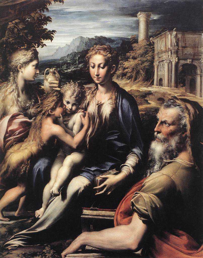 madonna and child with saints 巴米加尼诺 (parmigianino)